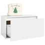 Voir la diapositive 4 : VIDAXL Banc d'entree 80x40x45 cm Blanc Bois d'ingenierie
