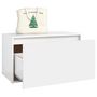 Voir la diapositive 4 : VIDAXL Banc d'entree 80x40x45 cm Blanc Bois d'ingenierie