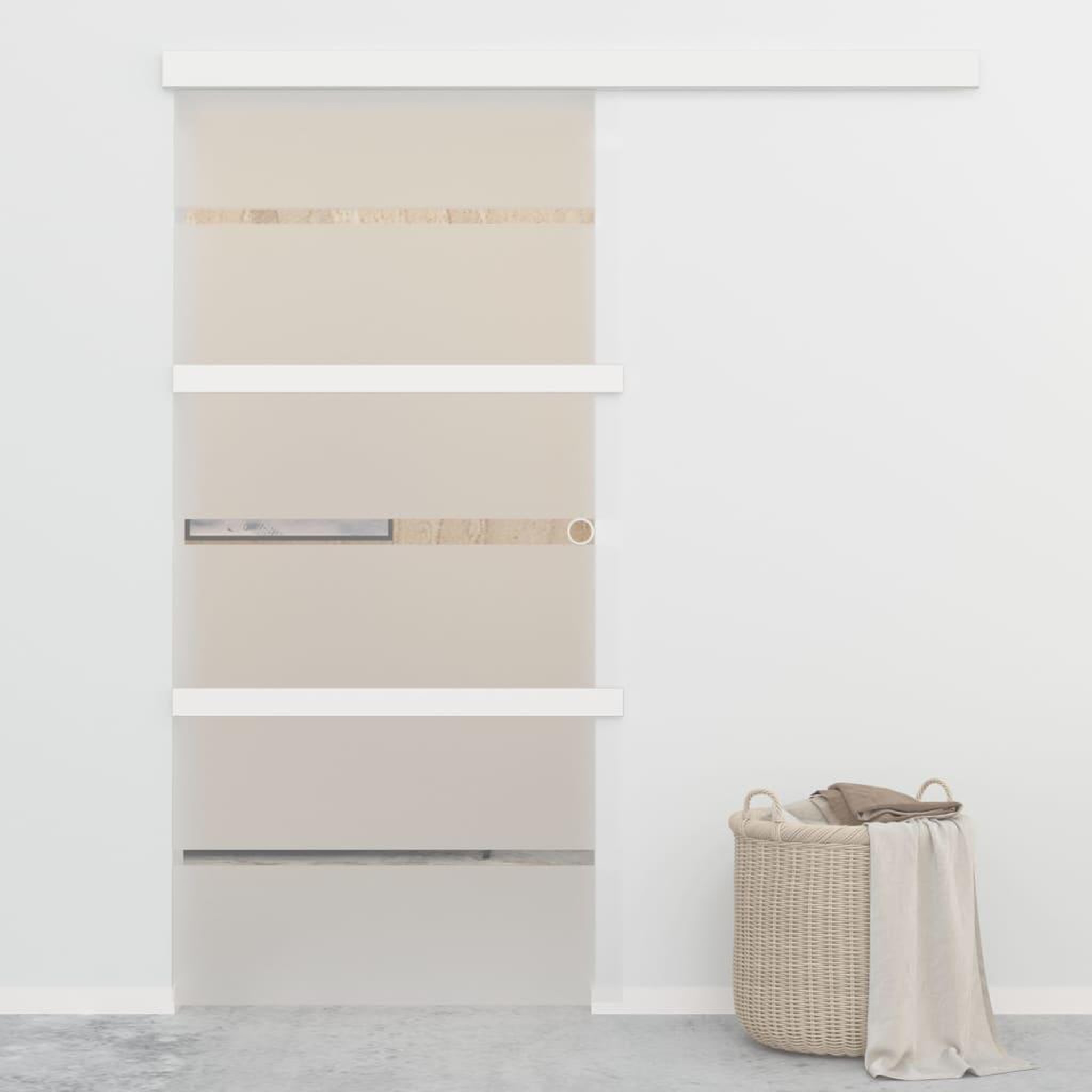 Voir la diapositive 1 : VIDAXL Porte coulissante Verre ESG et aluminium 102,5x205 cm Argente