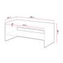 Voir la diapositive 4 : BEST MOBILIER Come - table basse - effet bois - 120 cm - style contemporain