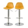 Voir la diapositive 1 : Rendez vous déco Lot de 2 chaises de bar réglables en velours bleu 60/82 cm - Pavo