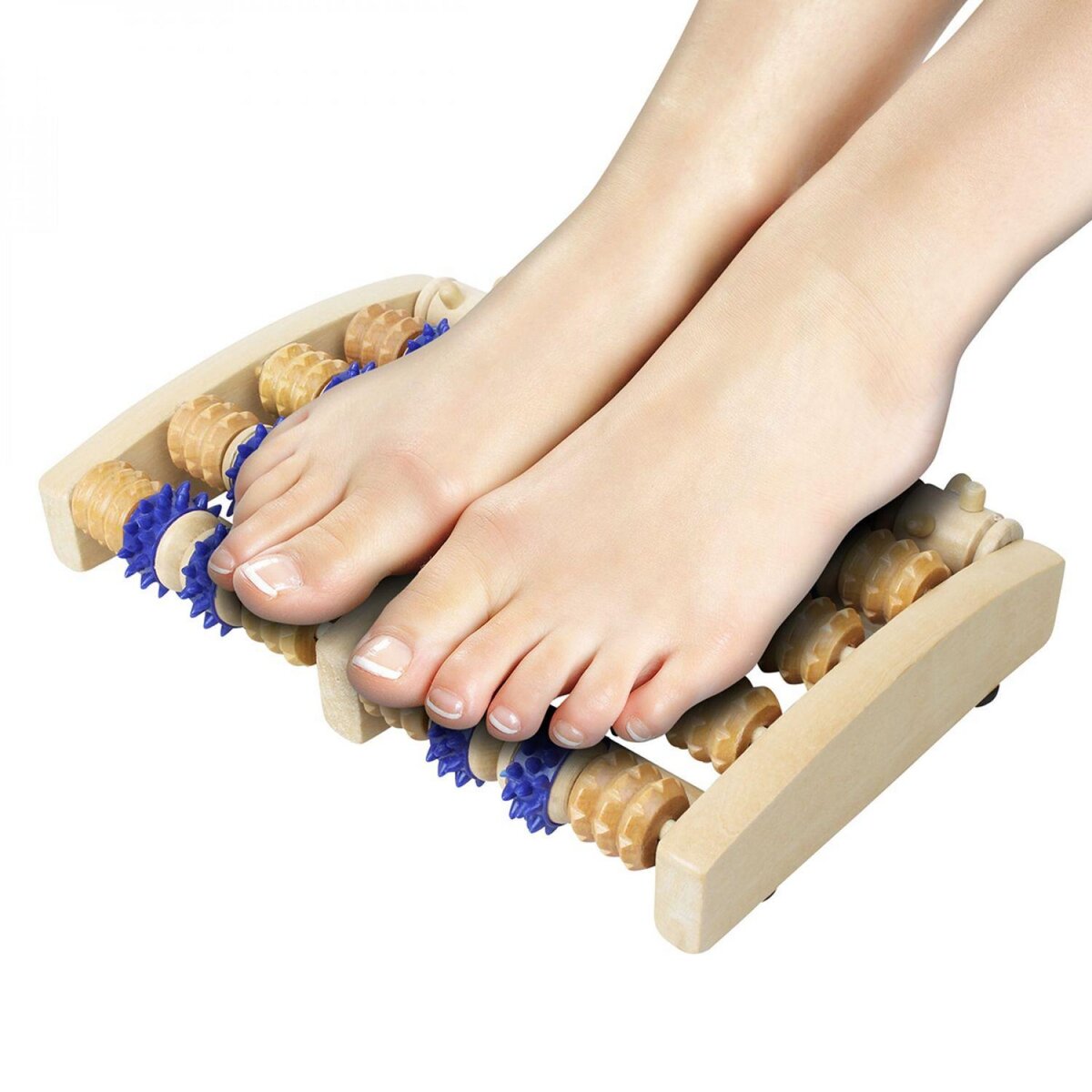 VIVEZEN Rouleau de massage en bois pour pieds - 27 x 18 cm