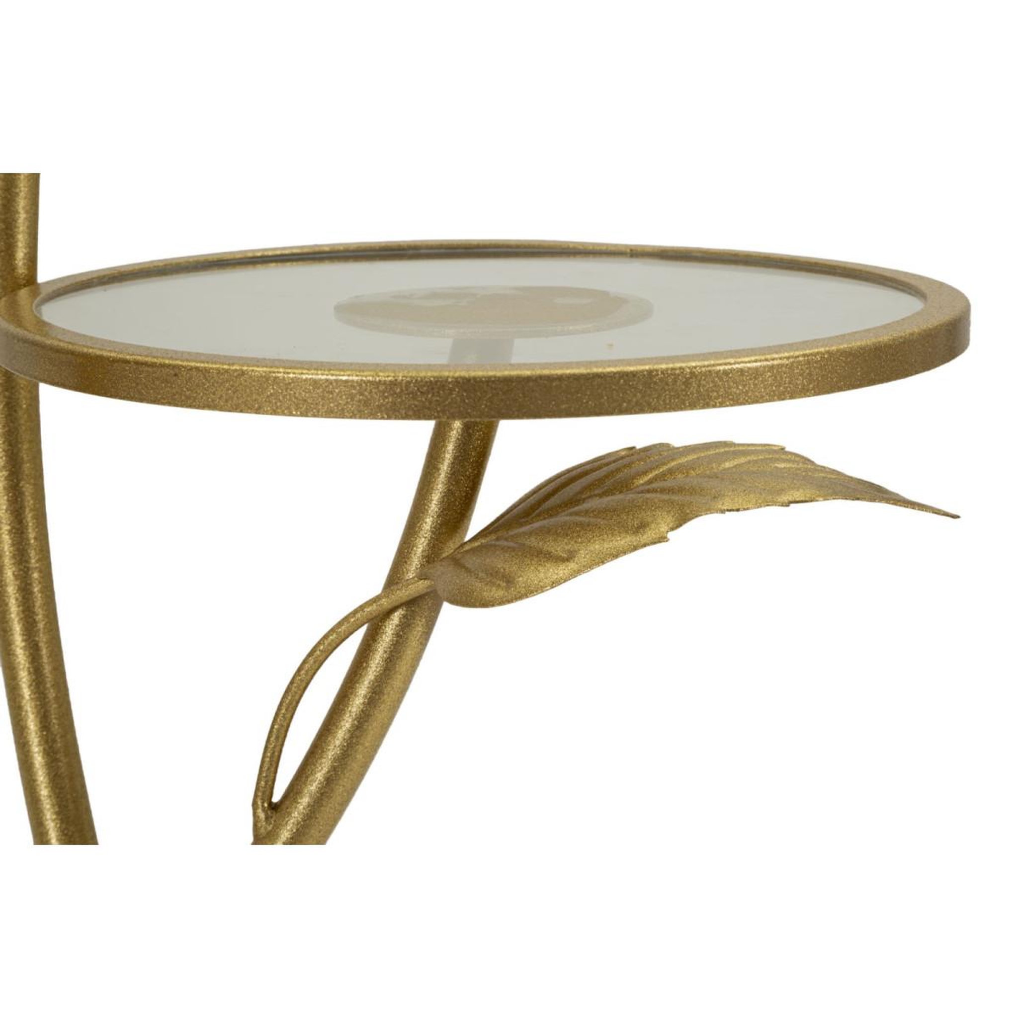 Voir la diapositive 5 : Paris Prix Table d'Appoint 3 Niveaux  Leaf  69cm Or