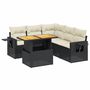 Voir la diapositive 2 : VIDAXL Salon de jardin 6 pcs avec coussins noir resine tressee