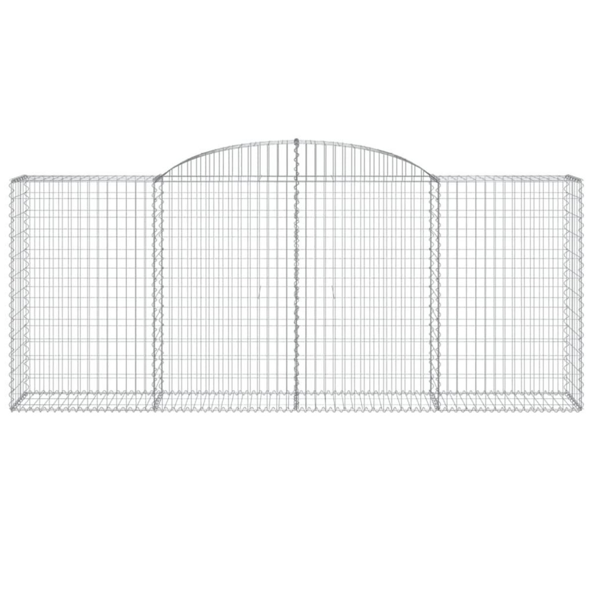 VIDAXL Panier de gabions arque 300x50x120/140 cm Fer galvanise
