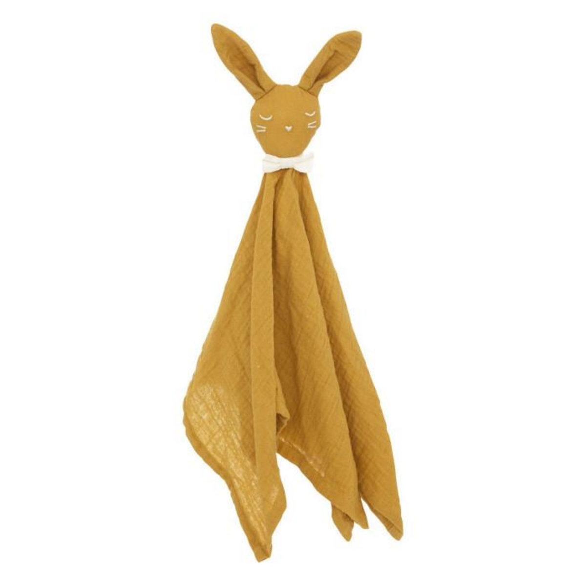 Atmosphera Kids Doudou pour Bébé  Lapin  46cm Jaune Ocre