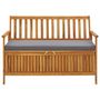 Voir la diapositive 2 : VIDAXL Banc de rangement de jardin 120 cm Bois d'acacia solide