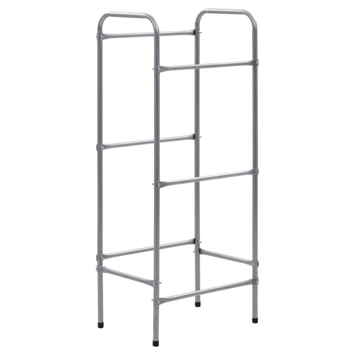 VIDAXL Etagere de rangement pour 3 caisses Argente 50x33x116 cm Acier