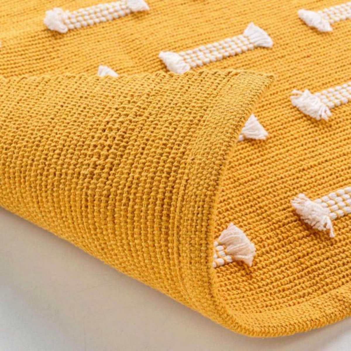 Paris Prix Tapis Déco Tissé  Juline  50x80cm Jaune