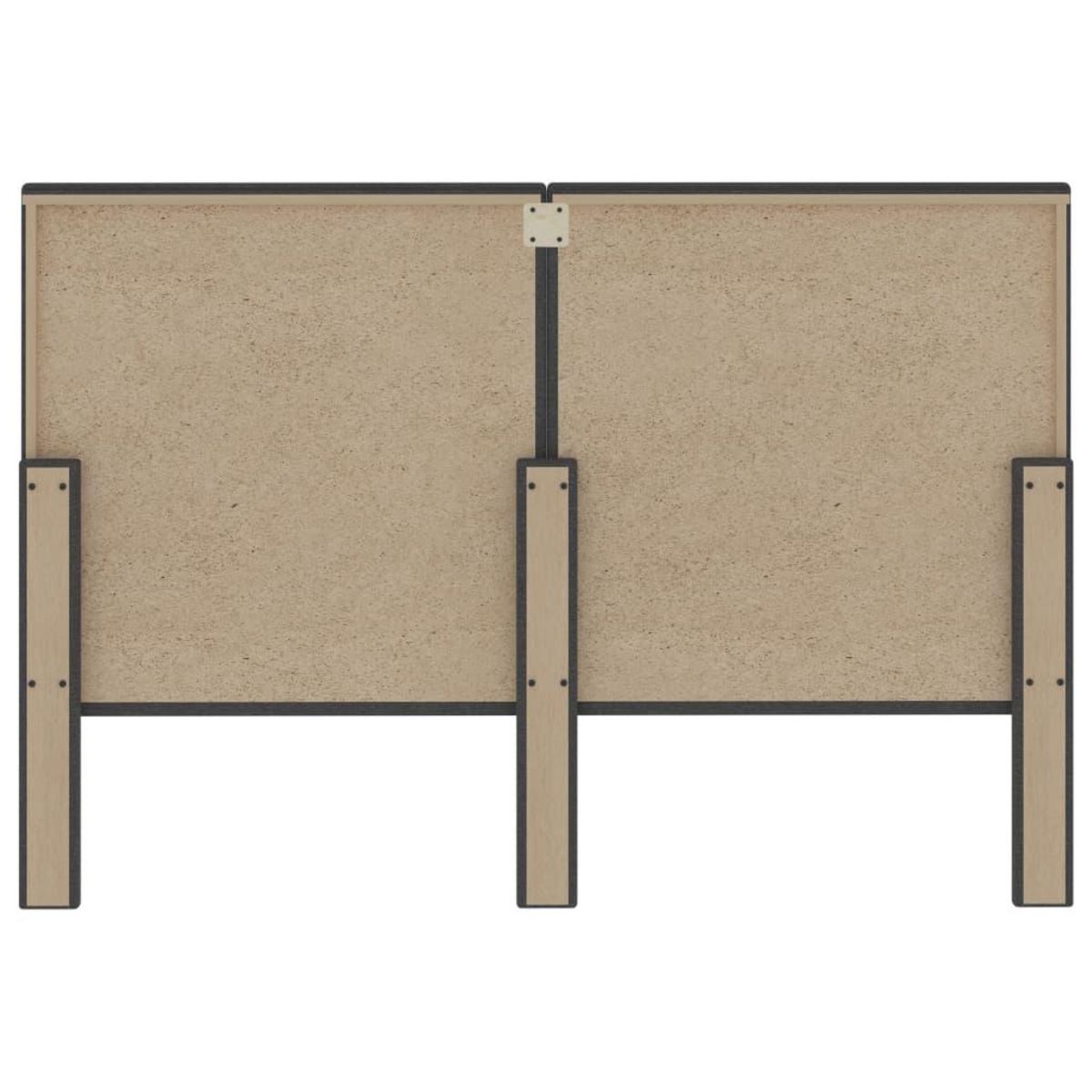 VIDAXL Tete de lit touffetee Gris fonce Tissu 140x200 cm