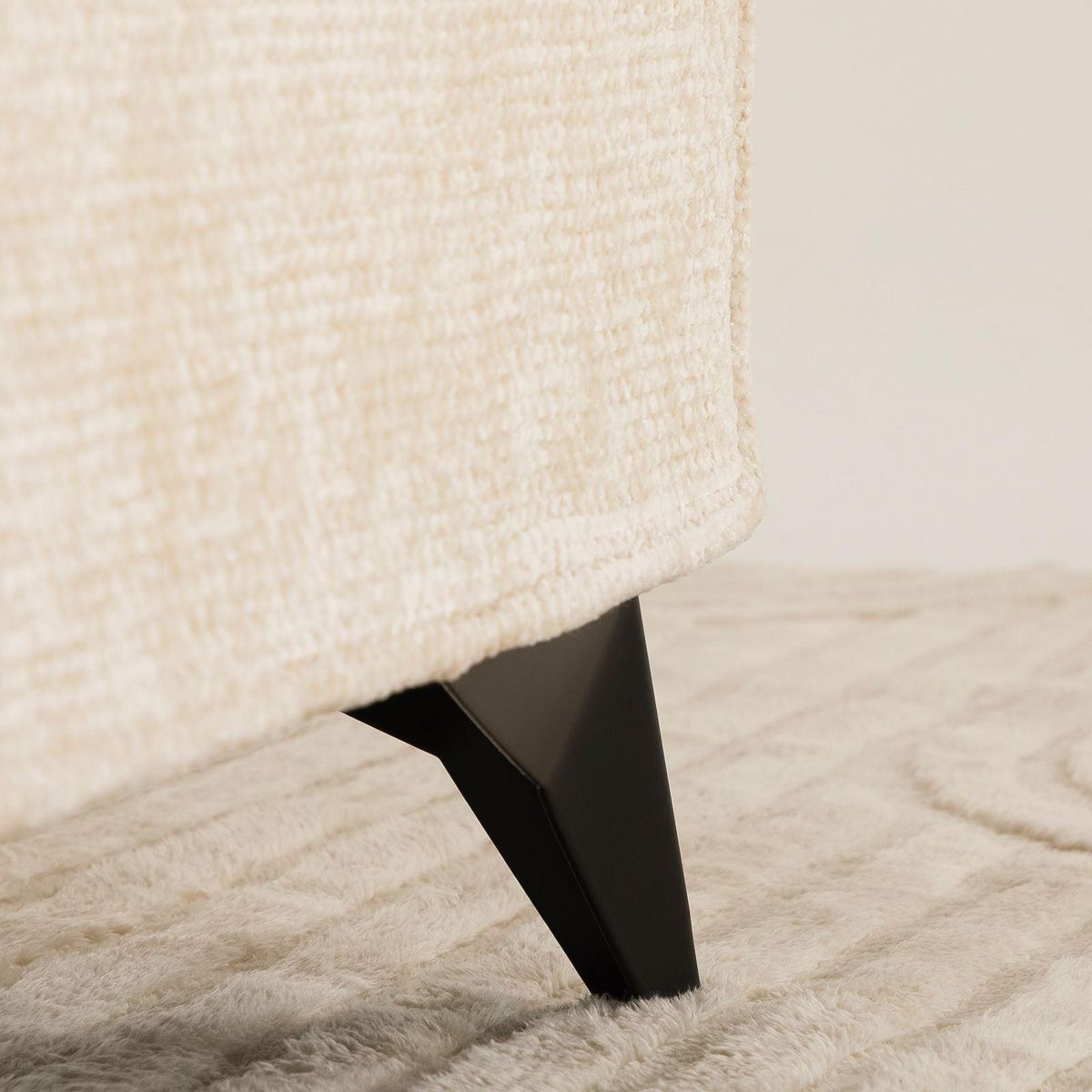 IDIMEX Lit double LEVERDA 140 x 190 cm, revêtement en tissu