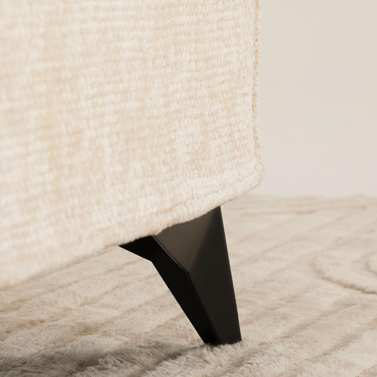 IDIMEX Lit double LEVERDA 140 x 190 cm, revêtement en tissu