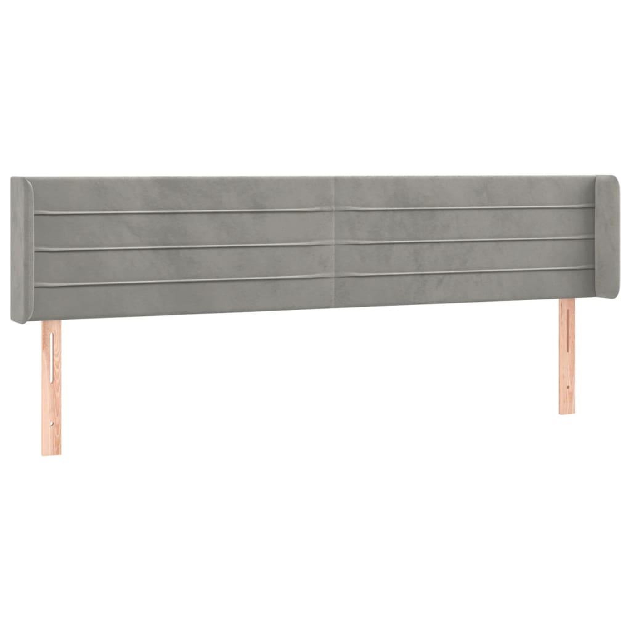 Voir la diapositive 3 : VIDAXL Tete de lit a LED Gris clair 163x16x78/88 cm Velours