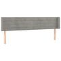 Voir la diapositive 3 : VIDAXL Tete de lit a LED Gris clair 163x16x78/88 cm Velours
