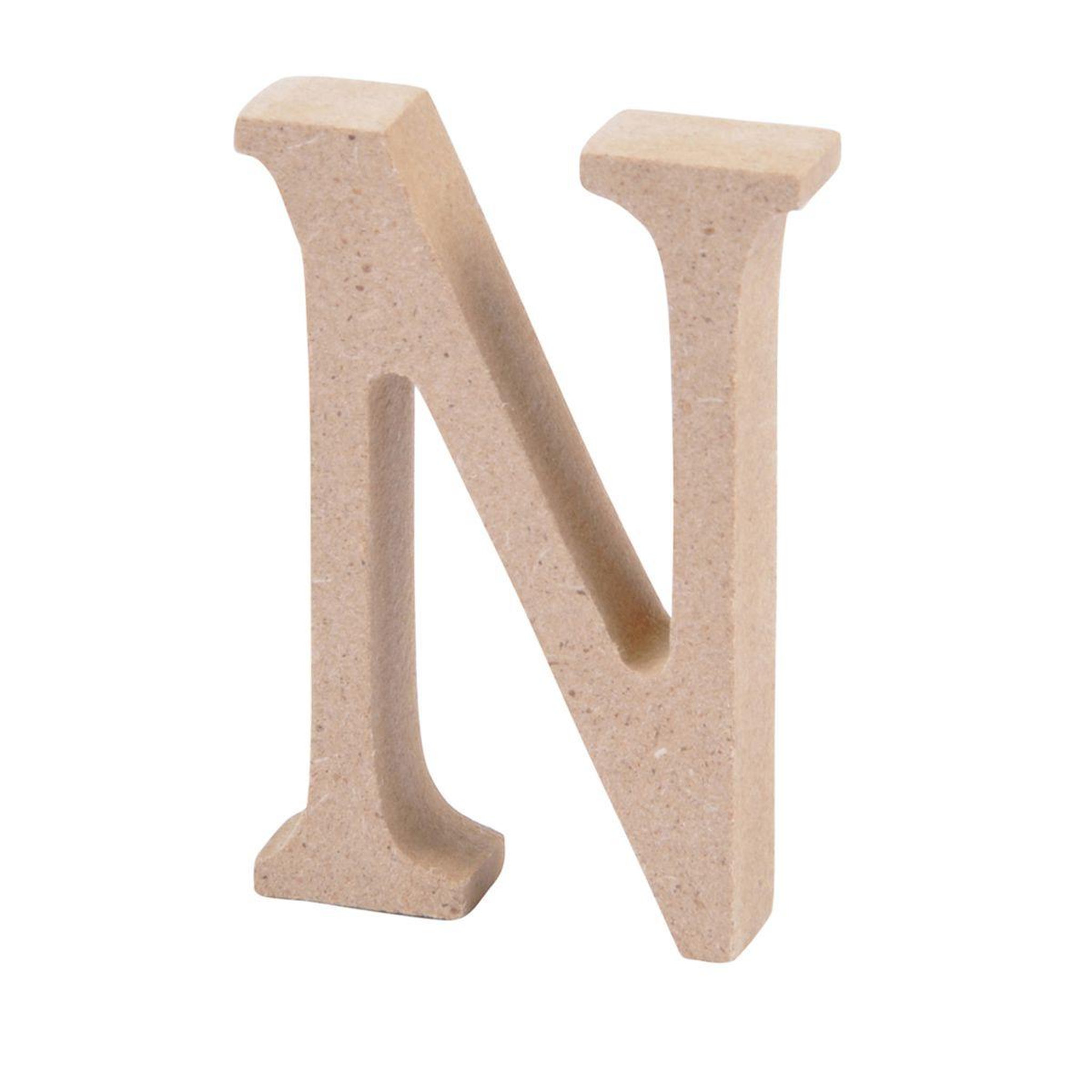 HOMEA Lettre à Décorer  N  5cm Naturel