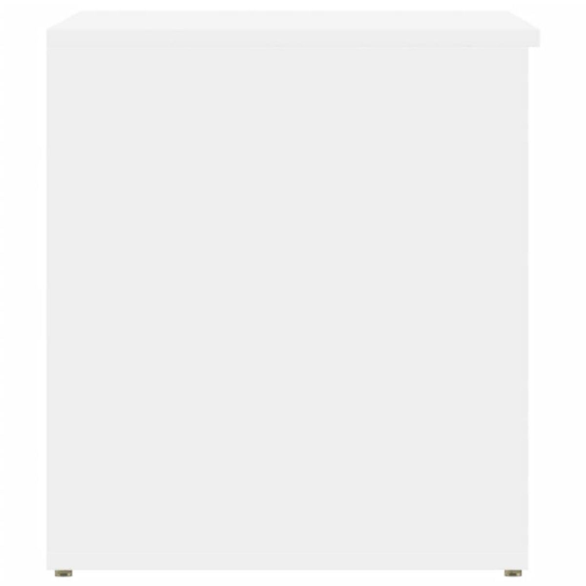 VIDAXL Coffre de rangement Blanc 84x42x46 cm Bois d'ingenierie