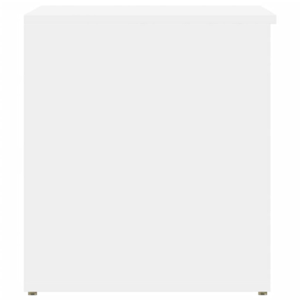 VIDAXL Coffre de rangement Blanc 84x42x46 cm Bois d'ingenierie