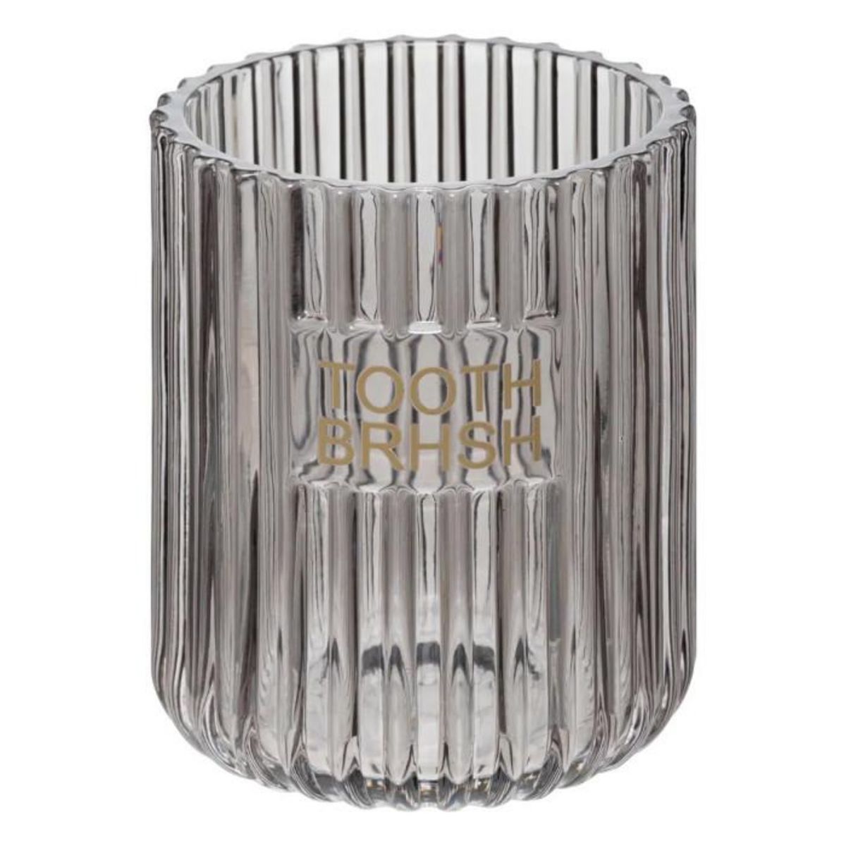 FIVE Pot à Brosse à Dents en Verre  Glass  10cm Gris