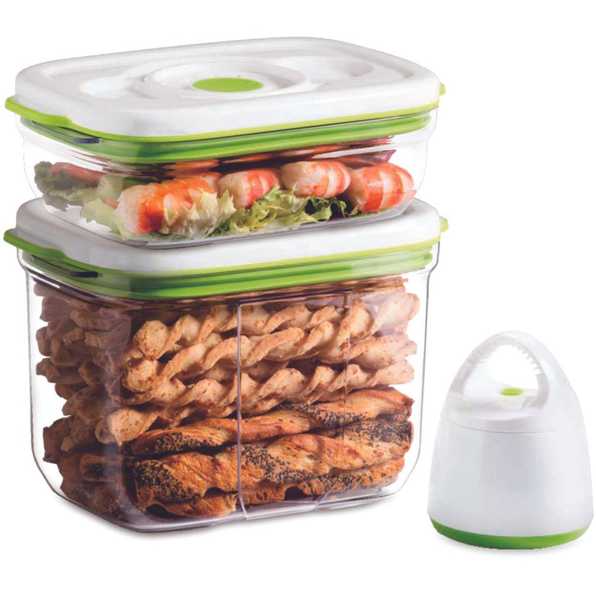 Voir la diapositive 2 : FOSA Boîte sous vide mise sous-vide et 2 recipients 100/230cl