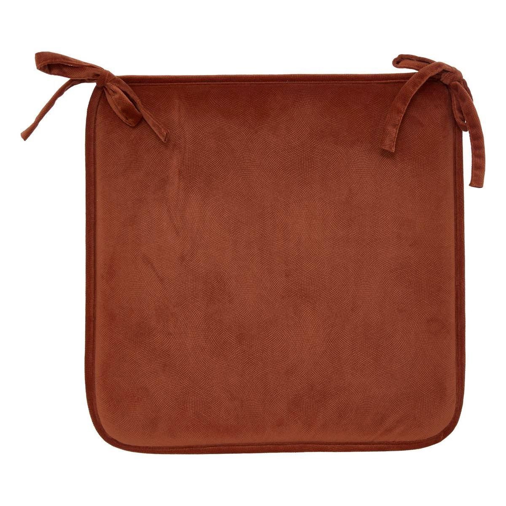 ATMOSPHERA Galette de chaise uni  lilou  38x38cm terracotta