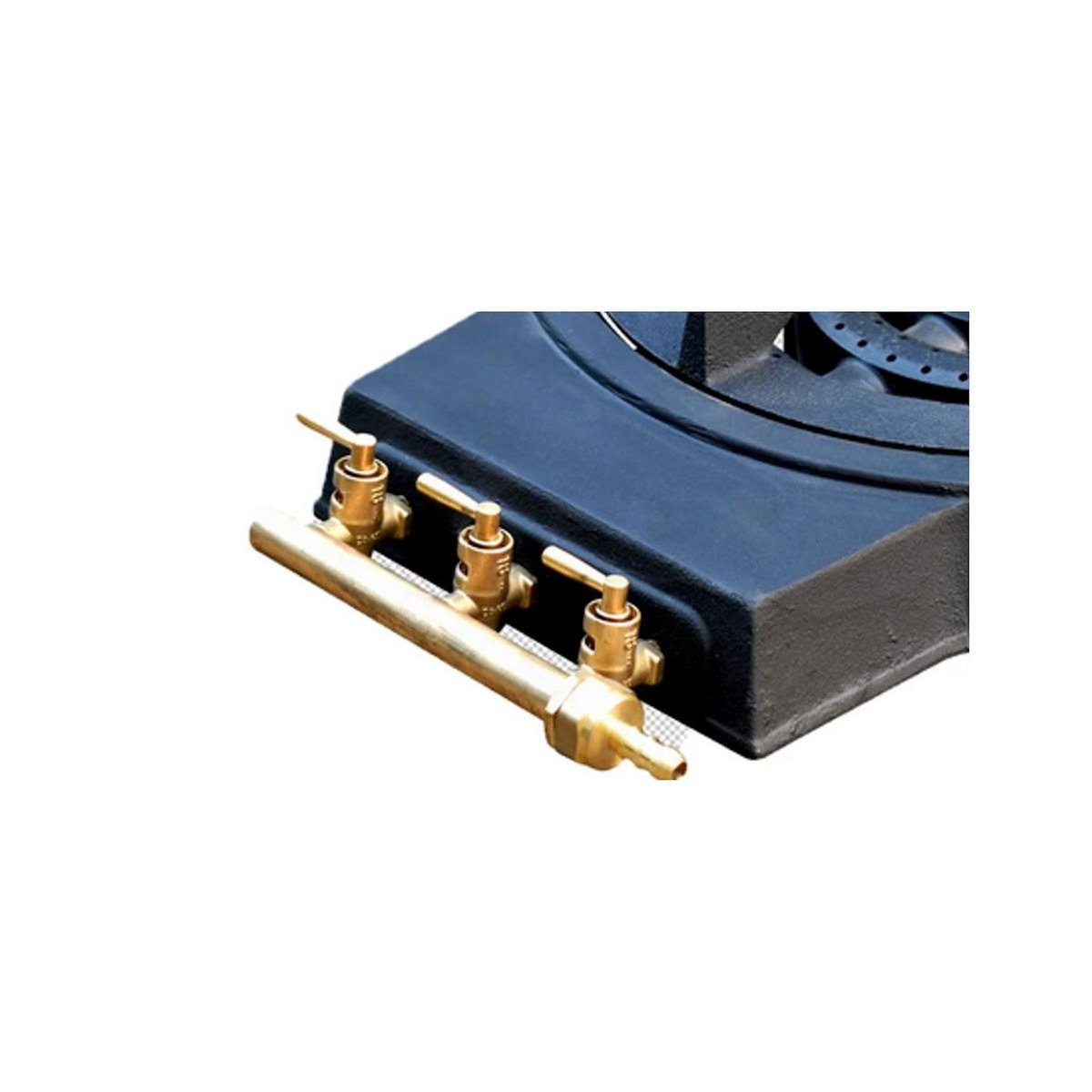 KZ GARDEN Réchaud à Gaz Traiteur 4 pieds 8,6KW 3 Bruleurs Gaz Butane ou Propane Fonte véritable KZ Garden