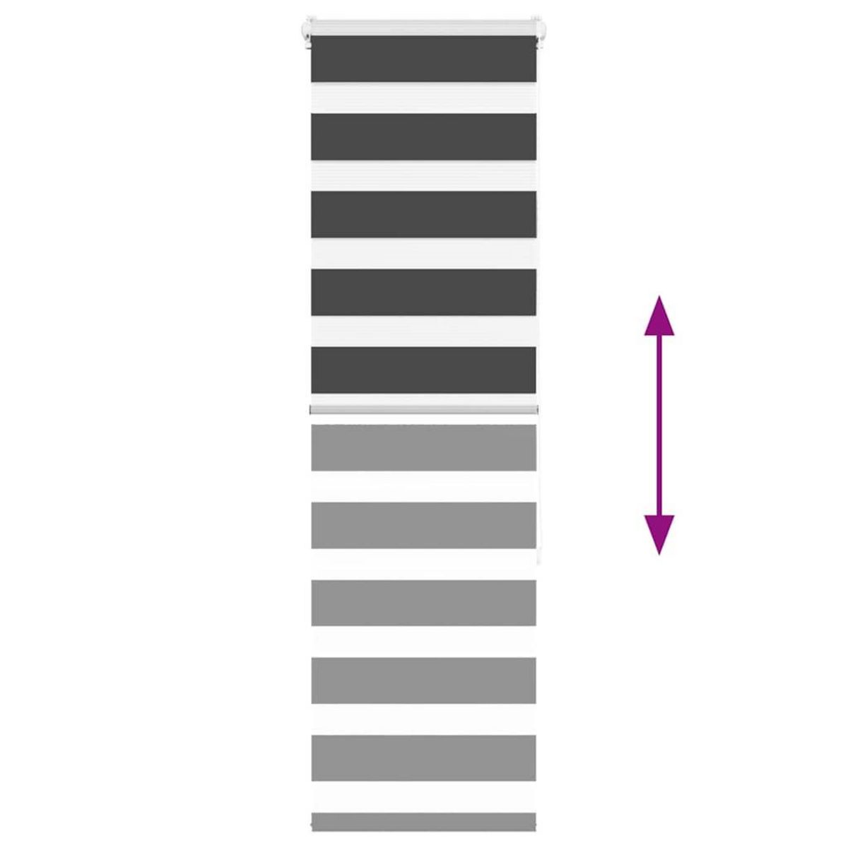 VIDAXL Store zebre noir 45x150 cm largeur du tissu 40,9 cm polyester