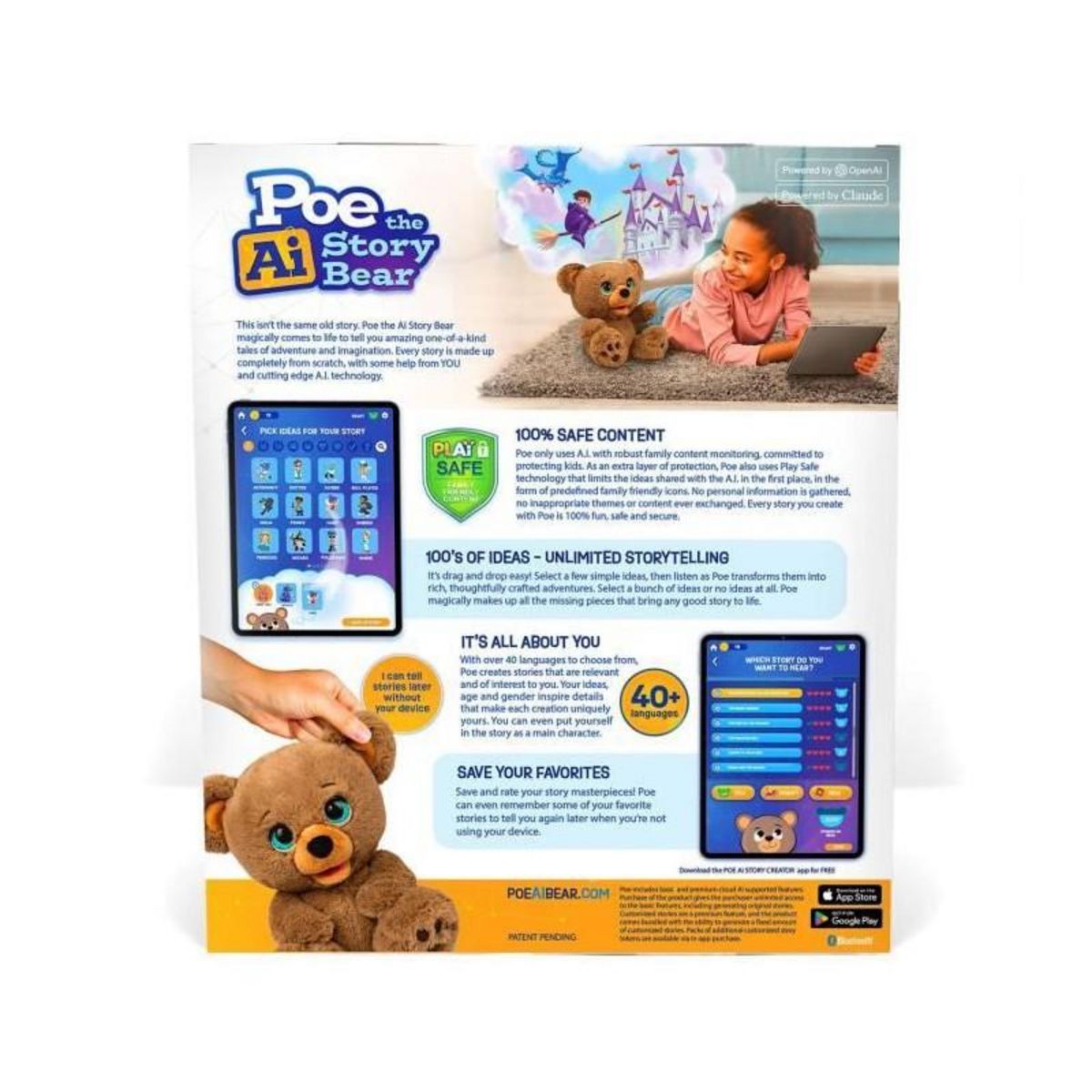 Giochi Preziosi Peluche interactive Giochi Preziosi - Poe, Ours créateur d'histoires