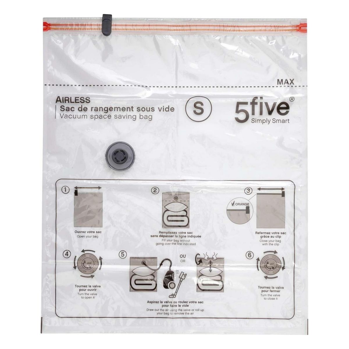 FIVE Housse de rangement sous-vide Taille S