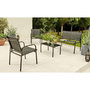 Voir la diapositive 1 : GARDENSTAR Salon bas de jardin - 4 places - Acier - Noir