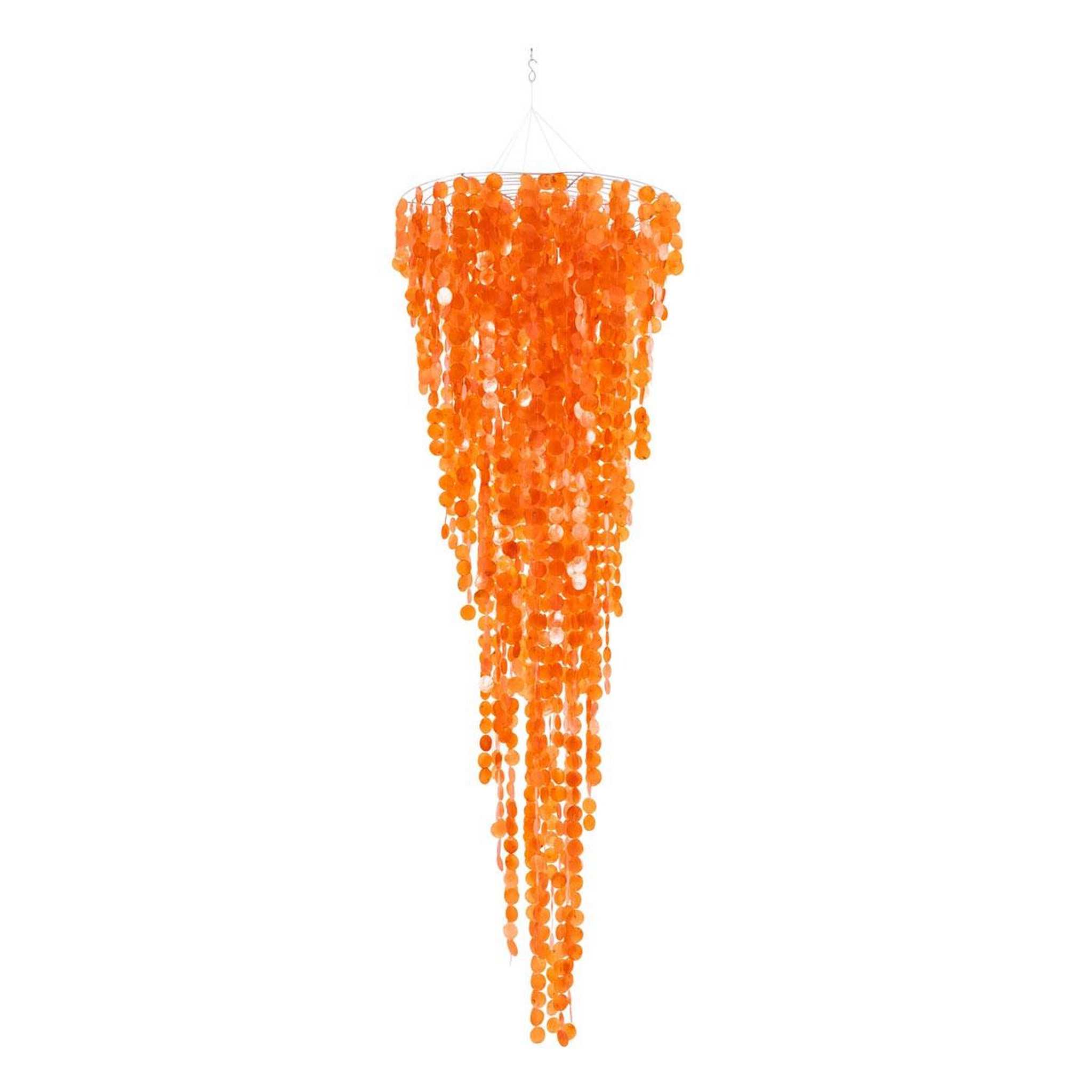 J-LINE Suspension déco en capiz  betsy  250cm orange