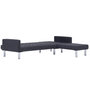 Voir la diapositive 5 : VIDAXL Canape-lit en forme de L gris fonce polyester