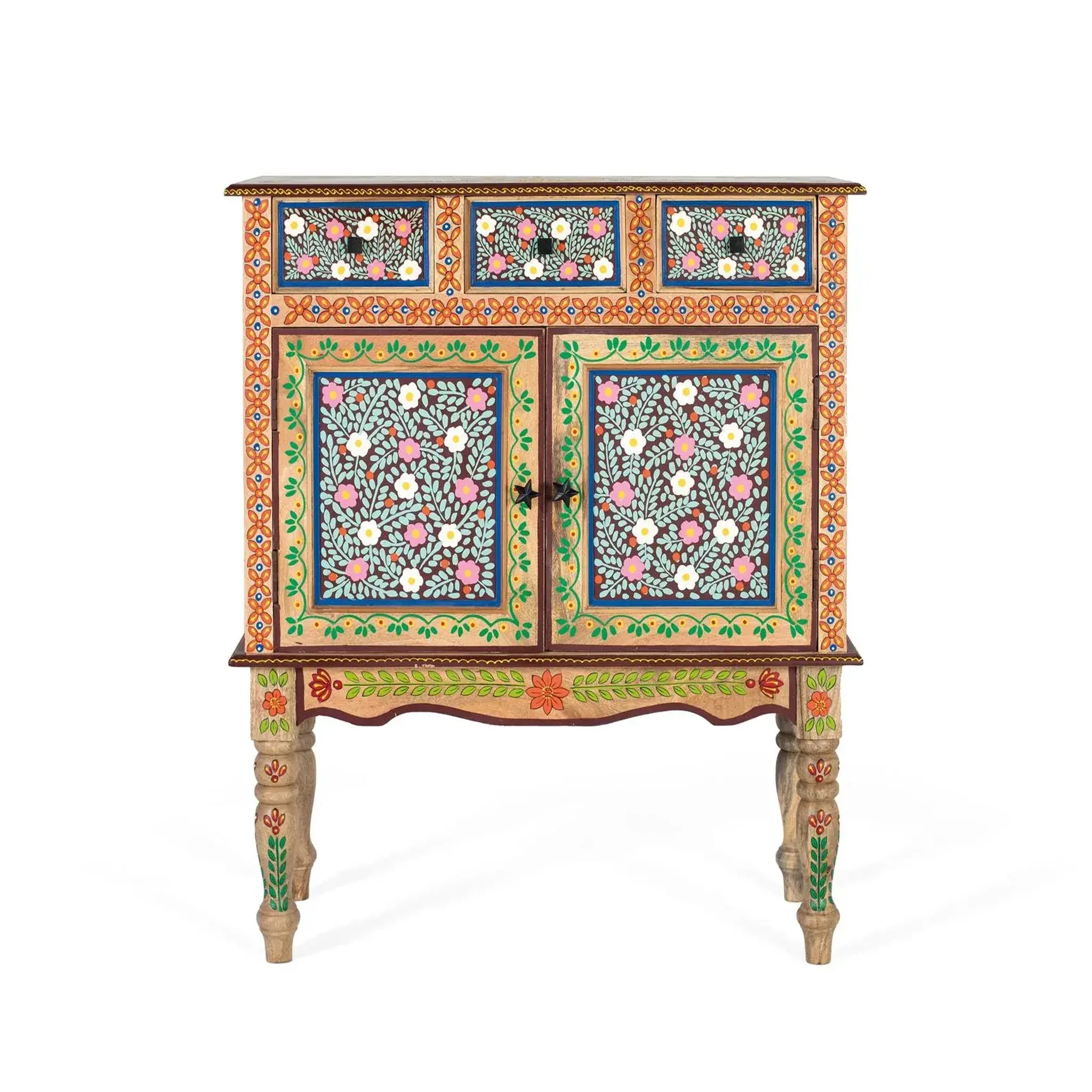 GINER Y COLOMER SL Commode en bois de manguier 90 cm style artisanal ethnique