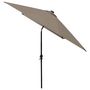 Voir la diapositive 5 : VIDAXL Parasol de jardin avec LED et mat en acier taupe 2x3 m
