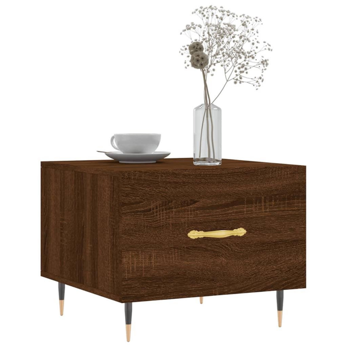 VIDAXL Table basse Chene marron 50x50x40 cm Bois d'ingenierie