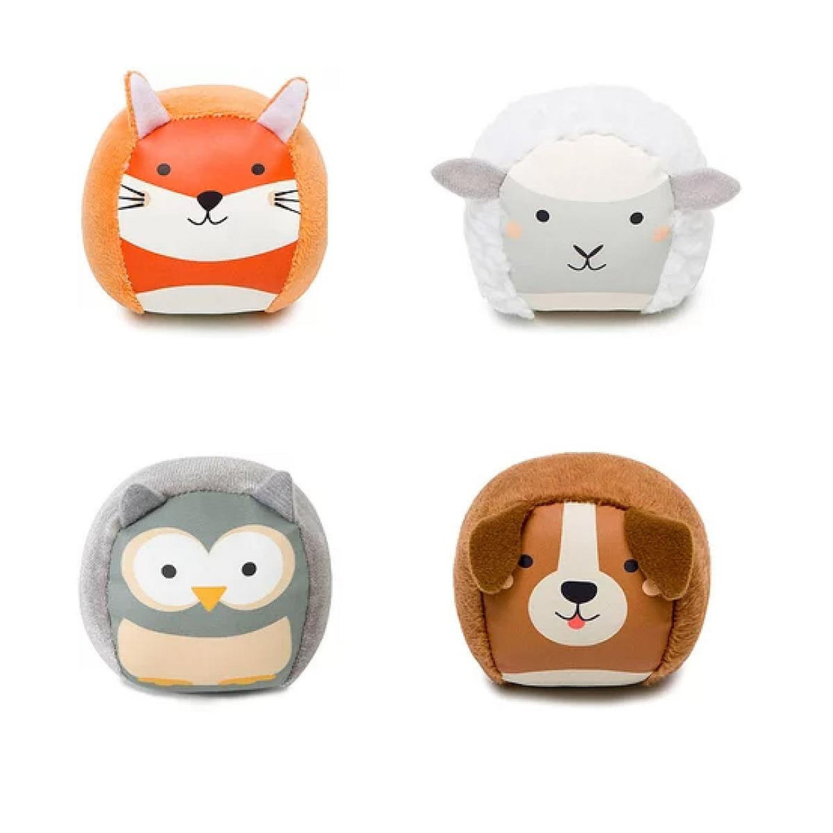 BTL BabyToLove Les dooballs - Set de 4 balles doudous - Ferme