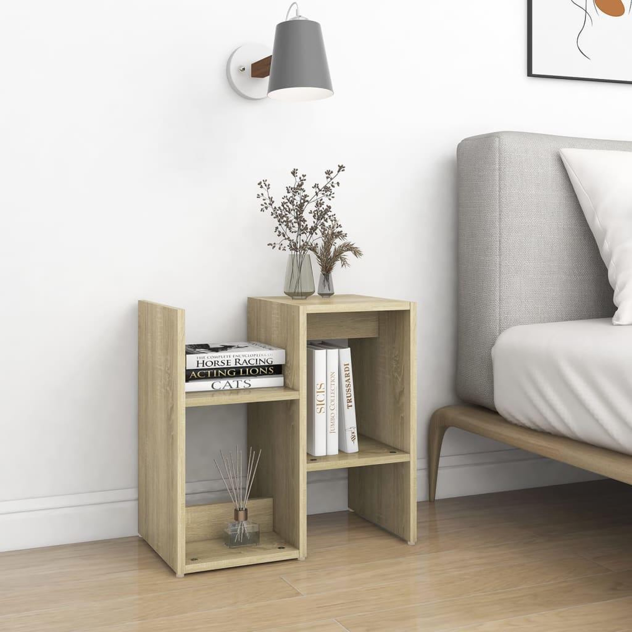 Voir la diapositive 3 : VIDAXL Tables de chevet 2pcs chene sonoma 50x30x51,5cm bois ingenierie