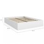 Voir la diapositive 4 : ID MARKET Lit coffre double SANDSIDE avec sommier 160 x 200 cm blanc