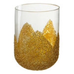 Paris Prix Photophore Déco en Verre  Strass  18cm Or