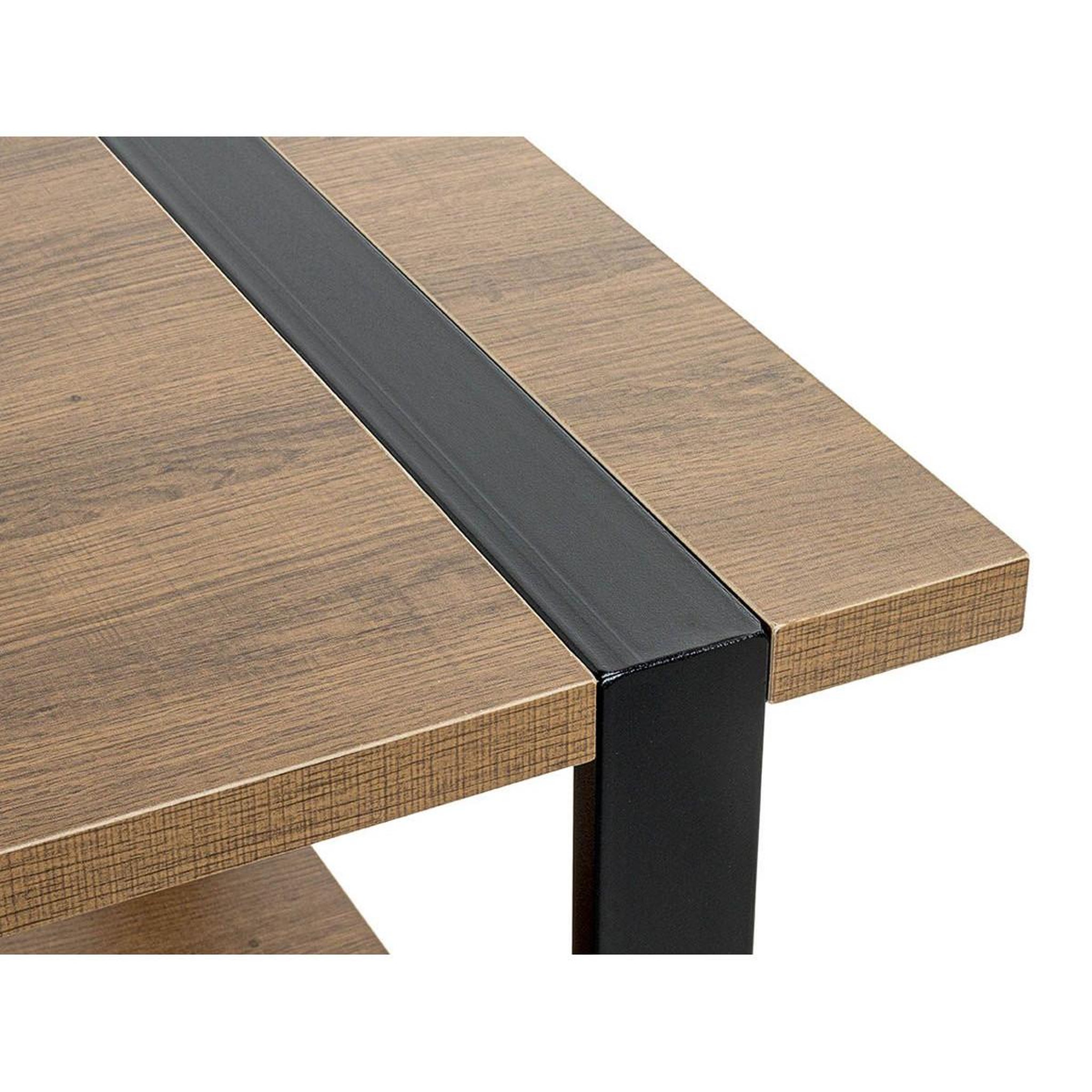Voir la diapositive 4 : Paris Prix Table d'appoint  miranda  45cm chêne foncé & noir