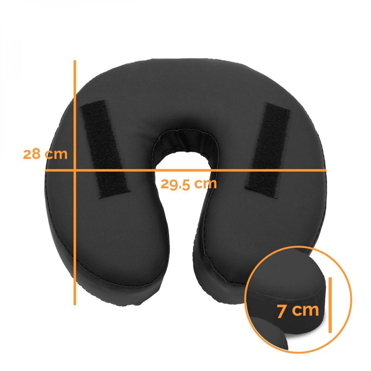 VIVEZEN Coussin, têtière 29,5 x 28 x 7 cm à scratch pour table de massage