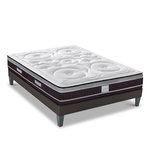 HYPSOM HYPSOM | Ensemble DIVIN | Matelas Ressorts ensachés + Sommier Bois. Coloris disponibles : Blanc