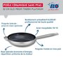 Voir la diapositive 4 : ELO Set de 3 Poêles 24, 28 et 32 cm céramique sans PFAS et 3 couvercles Profi Therm Platinum Elo