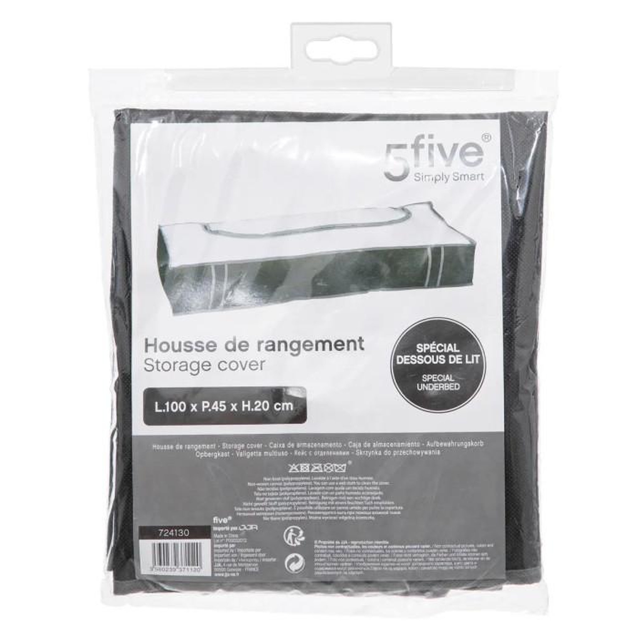 Voir la diapositive 2 : B BASIC & CO Housse de Rangement Lit Pliable  Order  100cm Noir