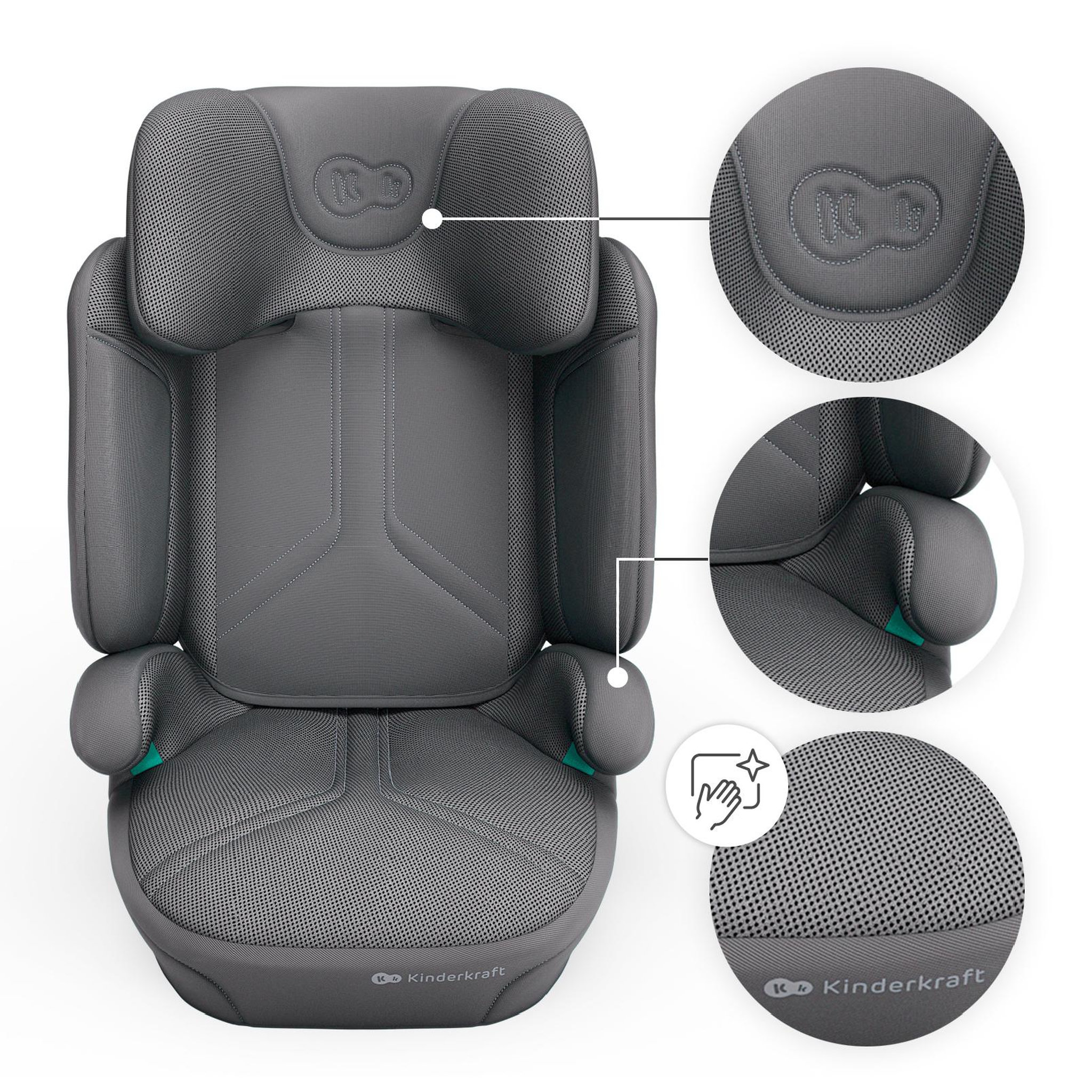 Voir la diapositive 5 : KINDERKRAFT Siège auto évolutif pour enfants de 100 à 150 cm