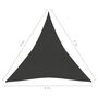 VIDAXL Voile d'ombrage 160 g/m^2 Anthracite 4x4x4 m PEHD