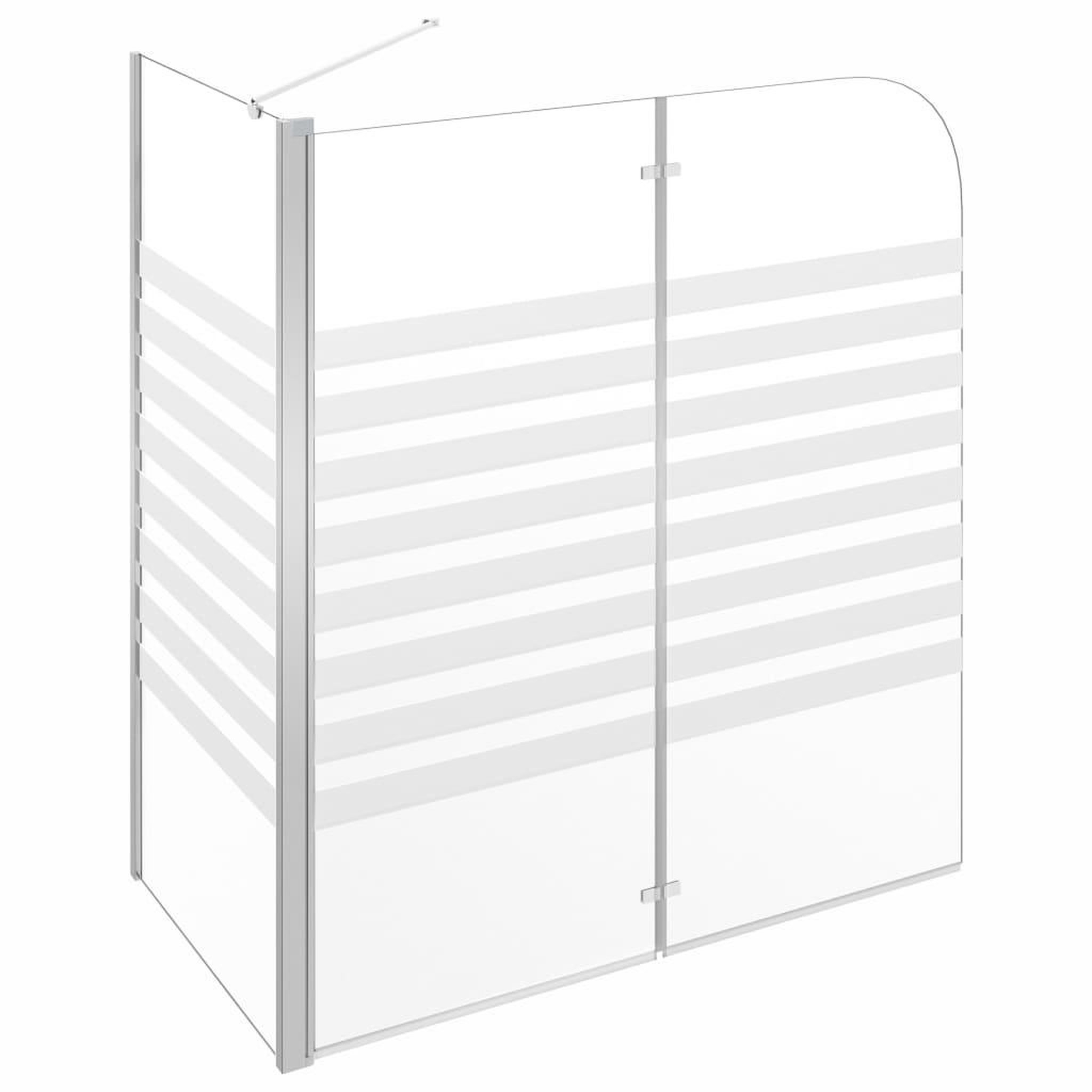 Voir la diapositive 4 : VIDAXL Enclos de bain 120x68x130 cm verre trempe rayures