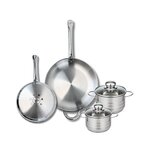 ELO Ensemble de 2 Poêles de cuisson 24 et 32 cm et 2 faitouts 14 et 16 cm Elo Profi Brillant
