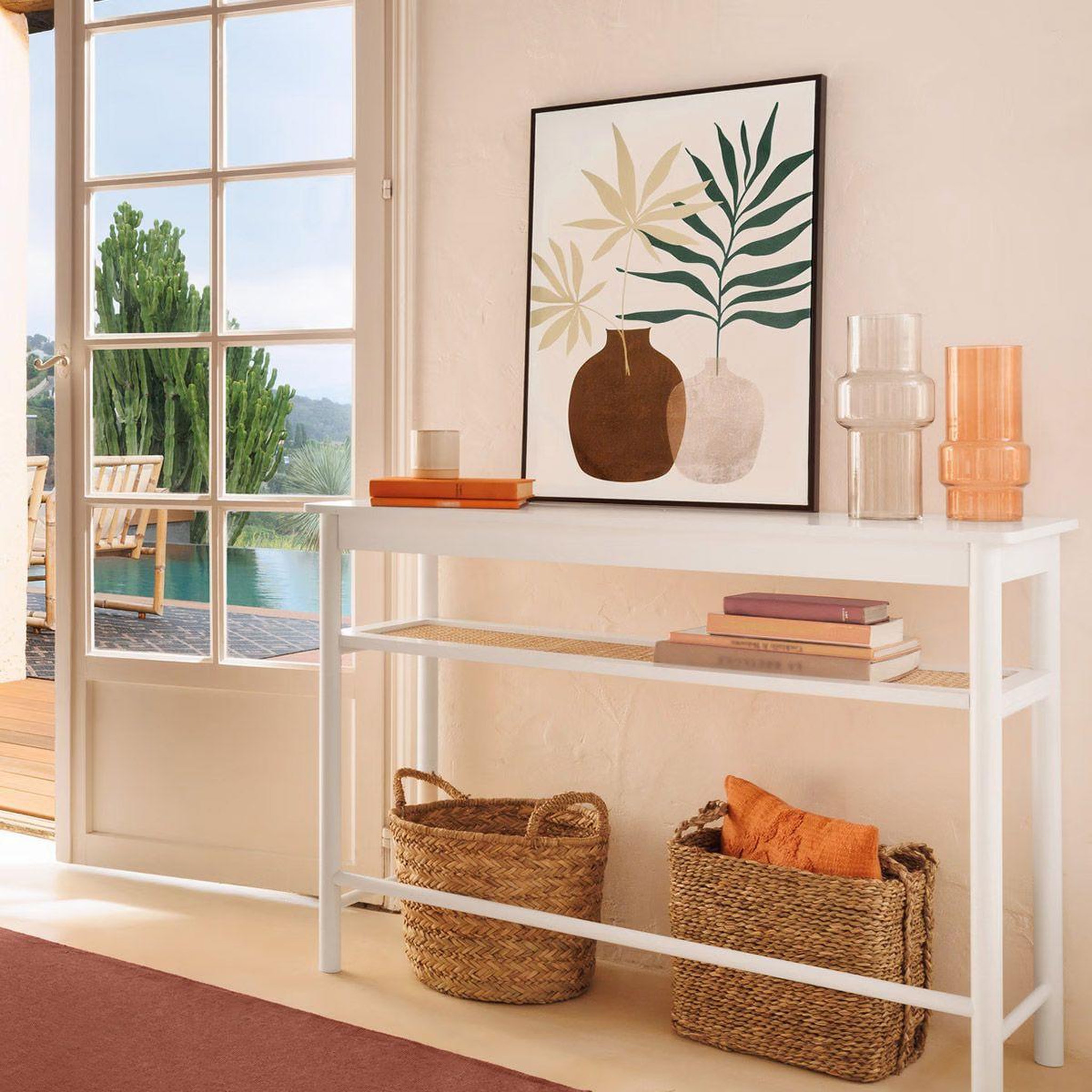 Voir la diapositive 5 : ATMOSPHERA Console avec étagère  cabras  110cm blanc