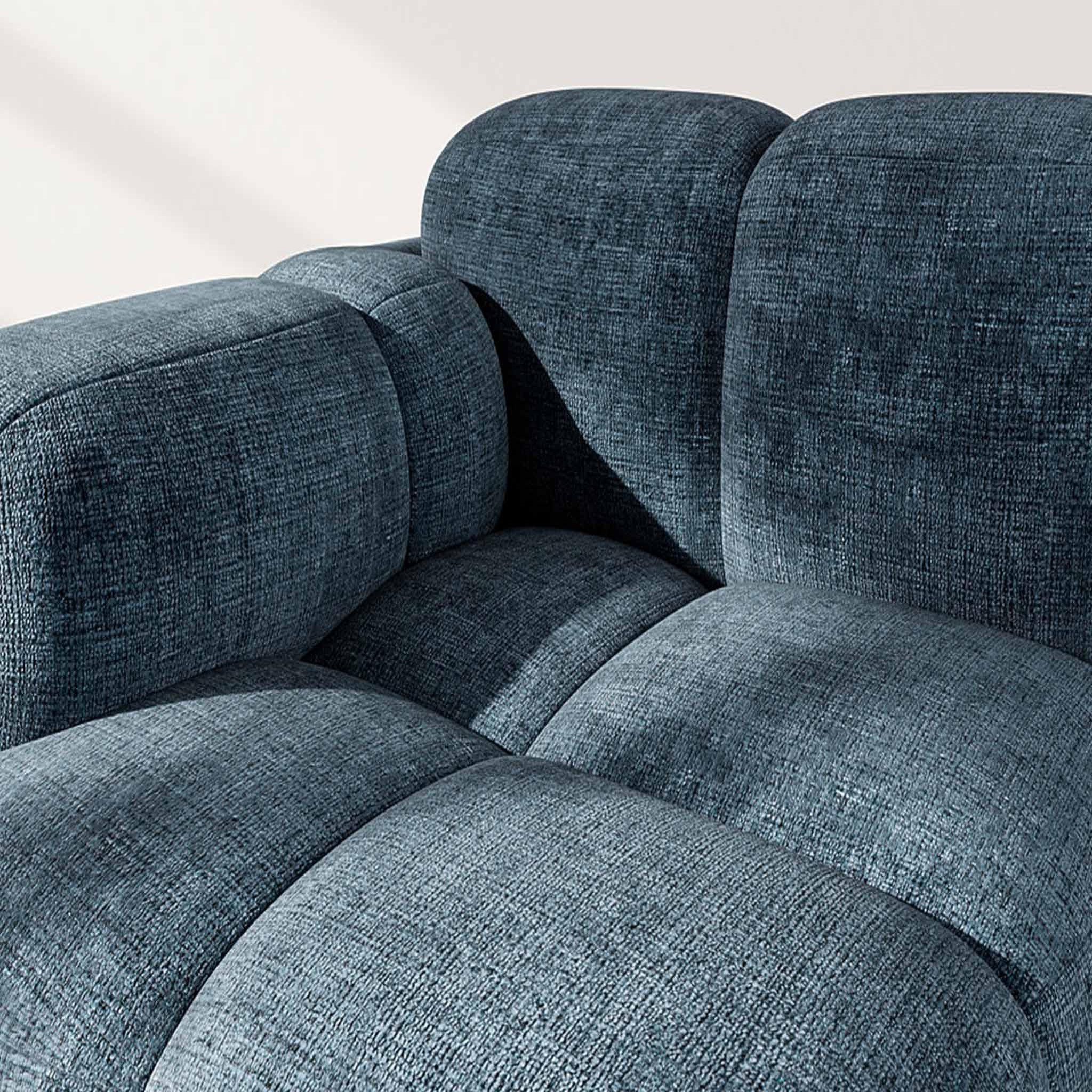 Voir la diapositive 4 : LISA DESIGN Grace - module d'assise gauche en velours texturé
