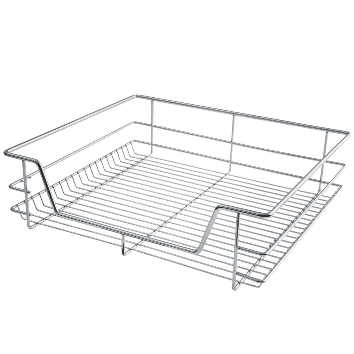 tectake Tiroir de rangement téléscopique chromé gris